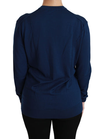 Dolce & Gabbana Elegant Blue Virgin Wool Cardigan