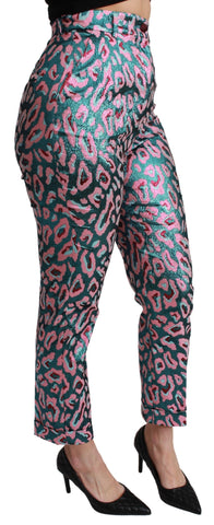 Dolce & Gabbana Elegant High Waist Cropped Silk Blend Pants