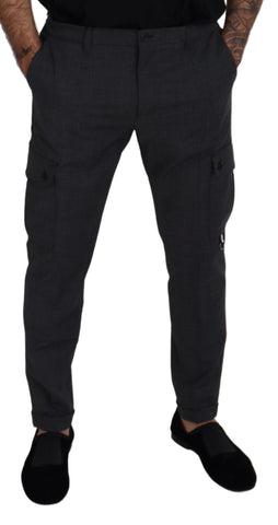 Dolce & Gabbana Elegant Checkered Slim Fit Cargo Pants