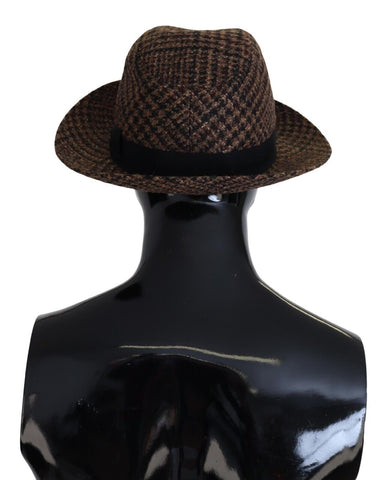 Dolce & Gabbana Elegant Brown Fedora Hat - Winter Chic Accessory