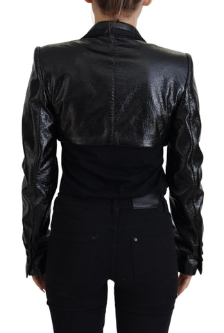 Dolce & Gabbana Elegant Cropped Black Designer Jacket