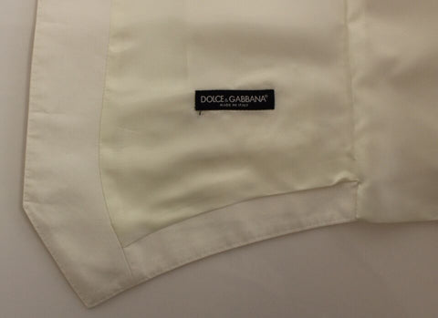 Dolce & Gabbana Elegant White Cotton Silk Dress Vest