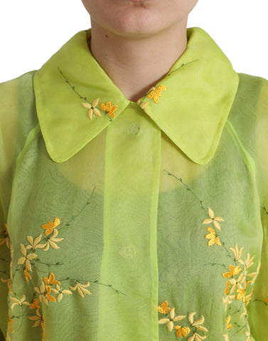 Dolce & Gabbana Elegant Floral Embroidered Silk Jacket