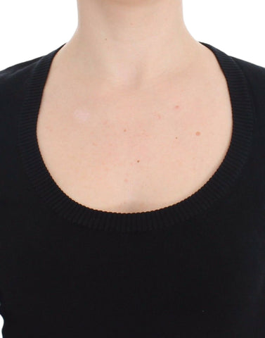 Dolce & Gabbana Elegant Black Deep Crewneck Sweater