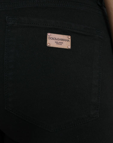 Dolce & Gabbana Chic Black Mid-Waist Stretch Jeans