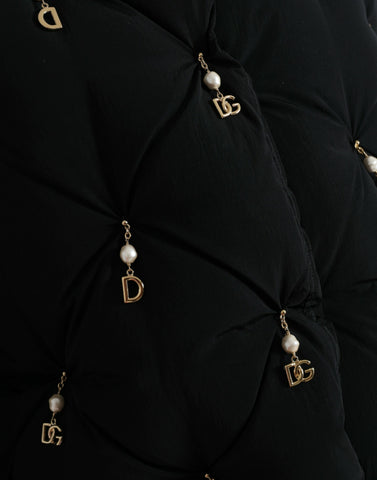 Dolce & Gabbana Elegant Quilted Jacket with Pearl Embellishment