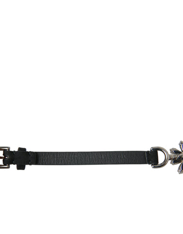 Dolce & Gabbana Elegant Crystal-Embellished Leather Belt