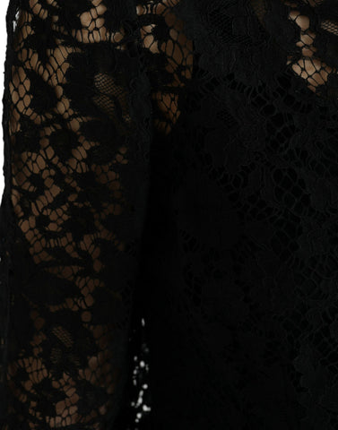 Dolce & Gabbana Elegant Floral Lace Blouse Top