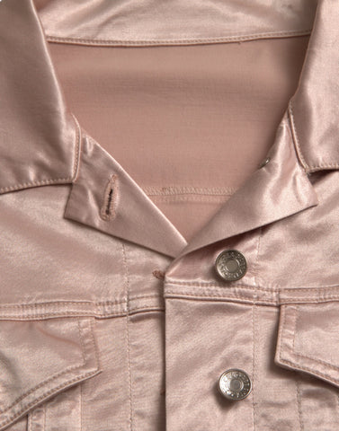 Dolce & Gabbana Elegant Pink Cropped Denim Jacket