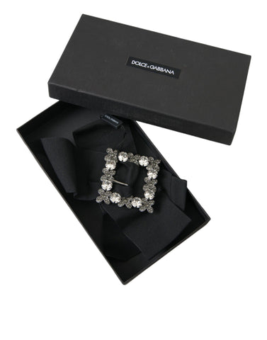 Dolce & Gabbana Black Swarovski Crystal Embellished Hair Clip