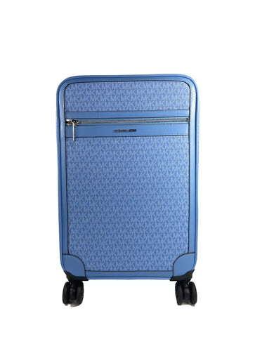 Michael Kors Travel Small Pacific Blue Signature Trolley Rolling Suitcase Carry On