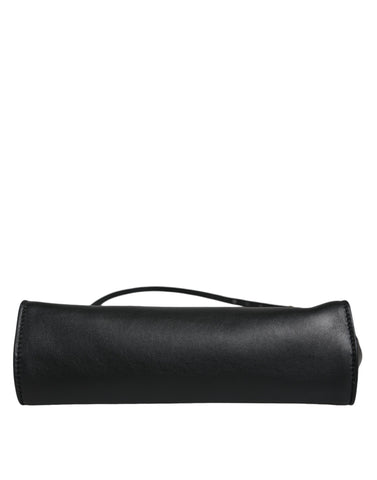 Dolce & Gabbana Black Leather SICILY Top Handle Crossbody Bag