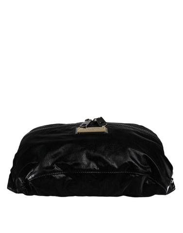 Dolce & Gabbana Black Nylon Fabric Belt Waist Fanny Pack Bag