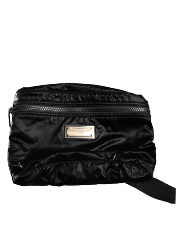 Dolce & Gabbana Black Nylon Fabric Belt Waist Fanny Pack Bag