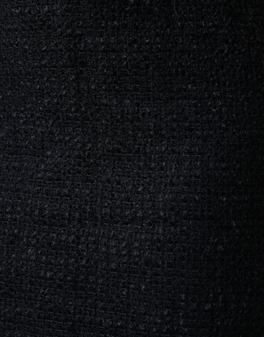 Dolce & Gabbana Black Virgin Wool Pencil Cut Midi Skirt