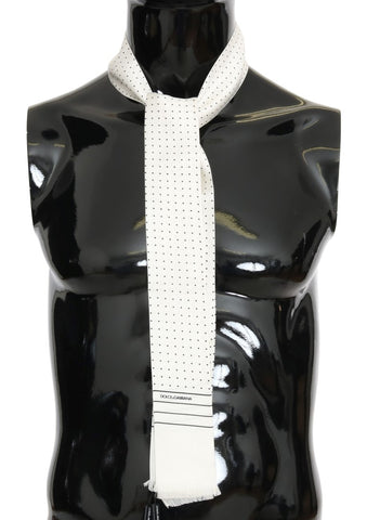 Dolce & Gabbana Elegant Silk Polka Dot Men's Scarf Wrap
