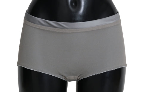 Dolce & Gabbana Shimmering Silver Stretch Cotton Underwear