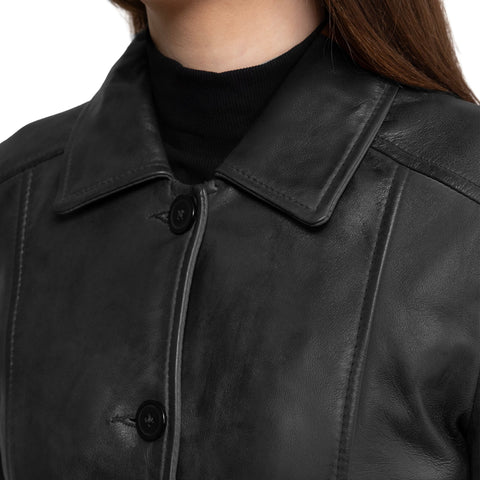 Jammie Women's Fashion Leather Coat
