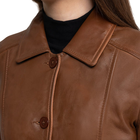 Jammie Women's Fashion Leather Coat