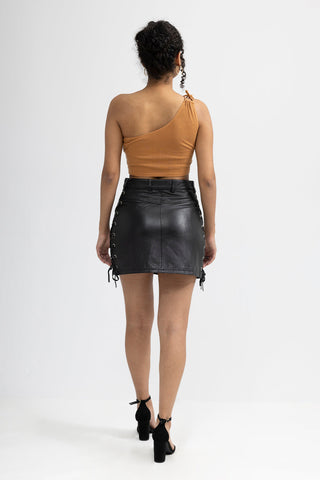 Lacey Fashion Leather Skirt