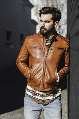Zack Mens Fashion Leather Jacket