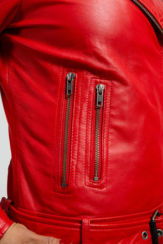 Chloe Womens Fashion Leather Jacket