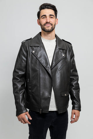 Nash Mens Vegan Faux Leather Jacket