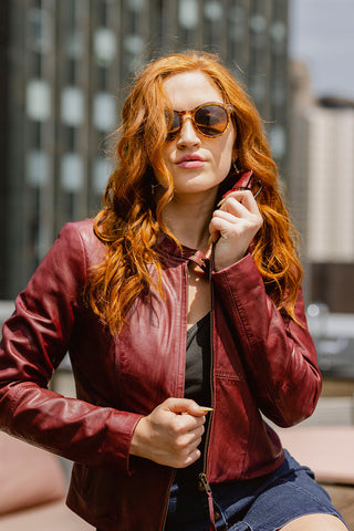 Rexie Womens Fashion Leather Jacket