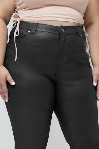 Arya Women's Fashion Stretch Leather Pants