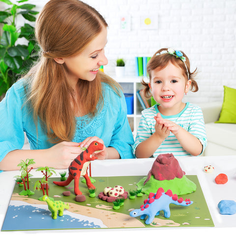 Robotime Robud Dinosaur Air Dry Clay Kit Easy To Modeling Shape Super Soft Non Stick Wonderful Activity For Children Kids Gifts
