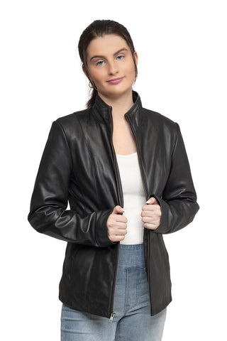 Francine Womens Fashion Leather Jacket
