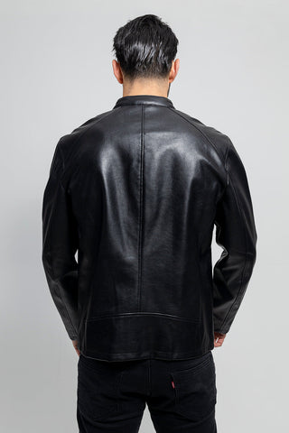 Oliver Men's Vegan Faux/Perforated Leather Jacket