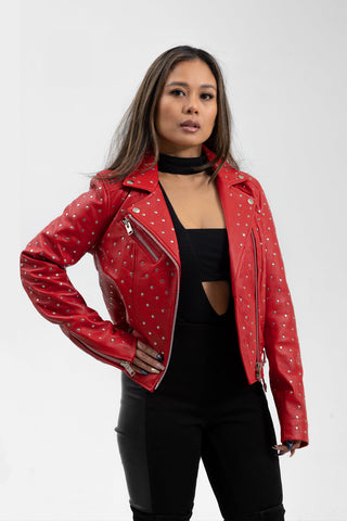 Claudia Women's Fashion Leather Jacket