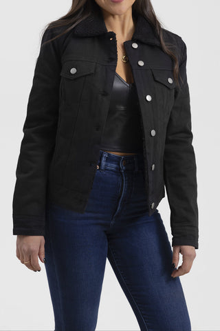 Samantha Women's Faux Shearling Twill Jacket