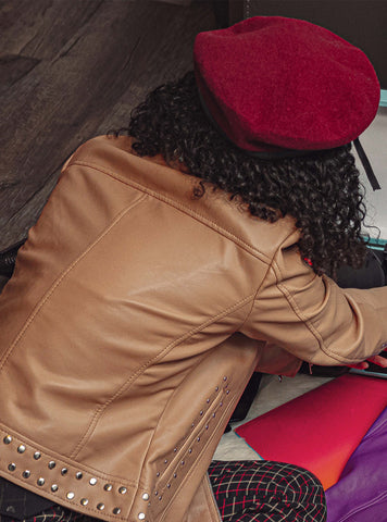 Sandy Women's Vegan Faux Leather Jacket